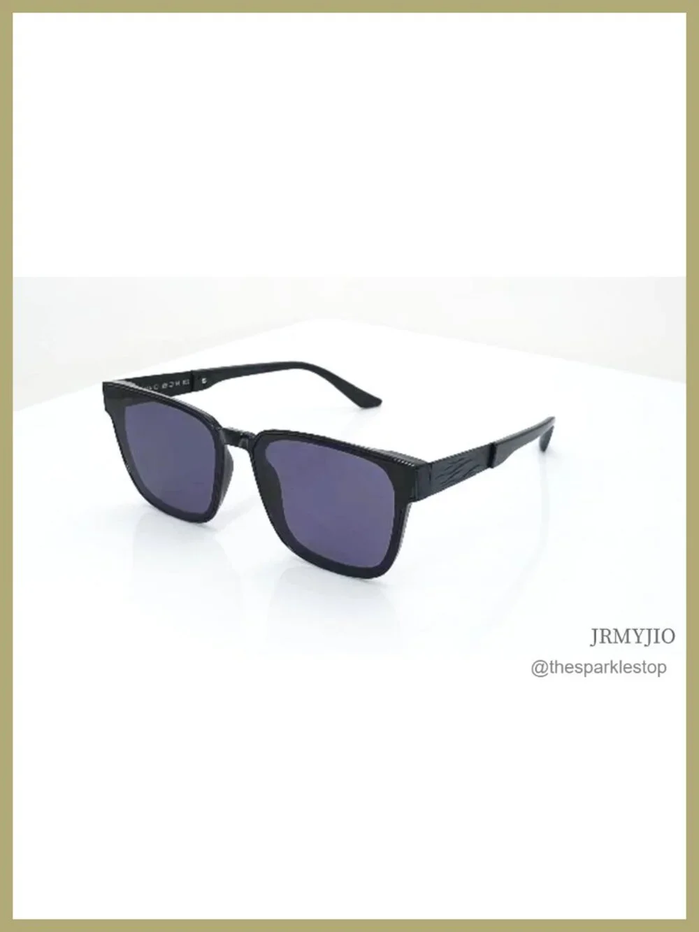 Square Polarized Sunglasses UV400 TR90 Nylon Lens Flame Detail